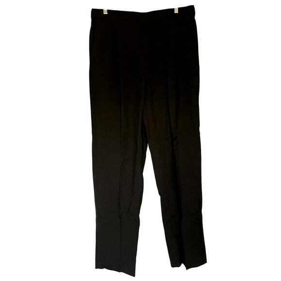 Lands' End black pleated dress pants men's size 36 long wool vintage trousers - Picture 1 of 7